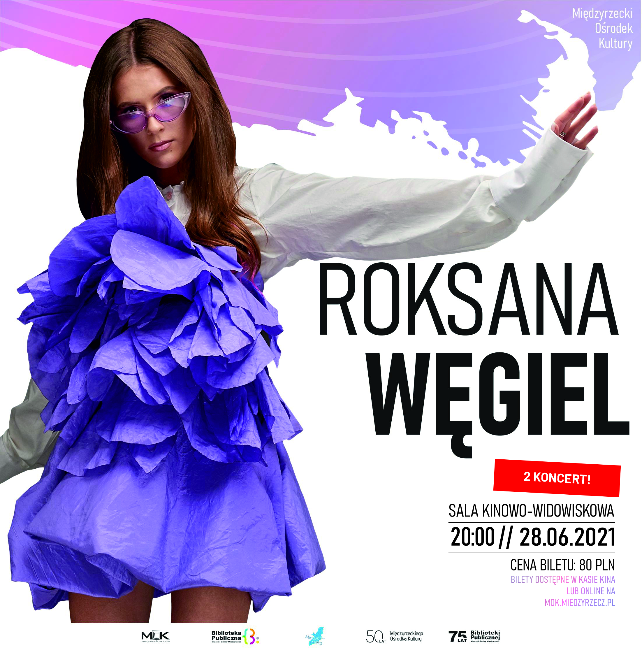 Grafika promująca drugi koncert Roksany Węgiel