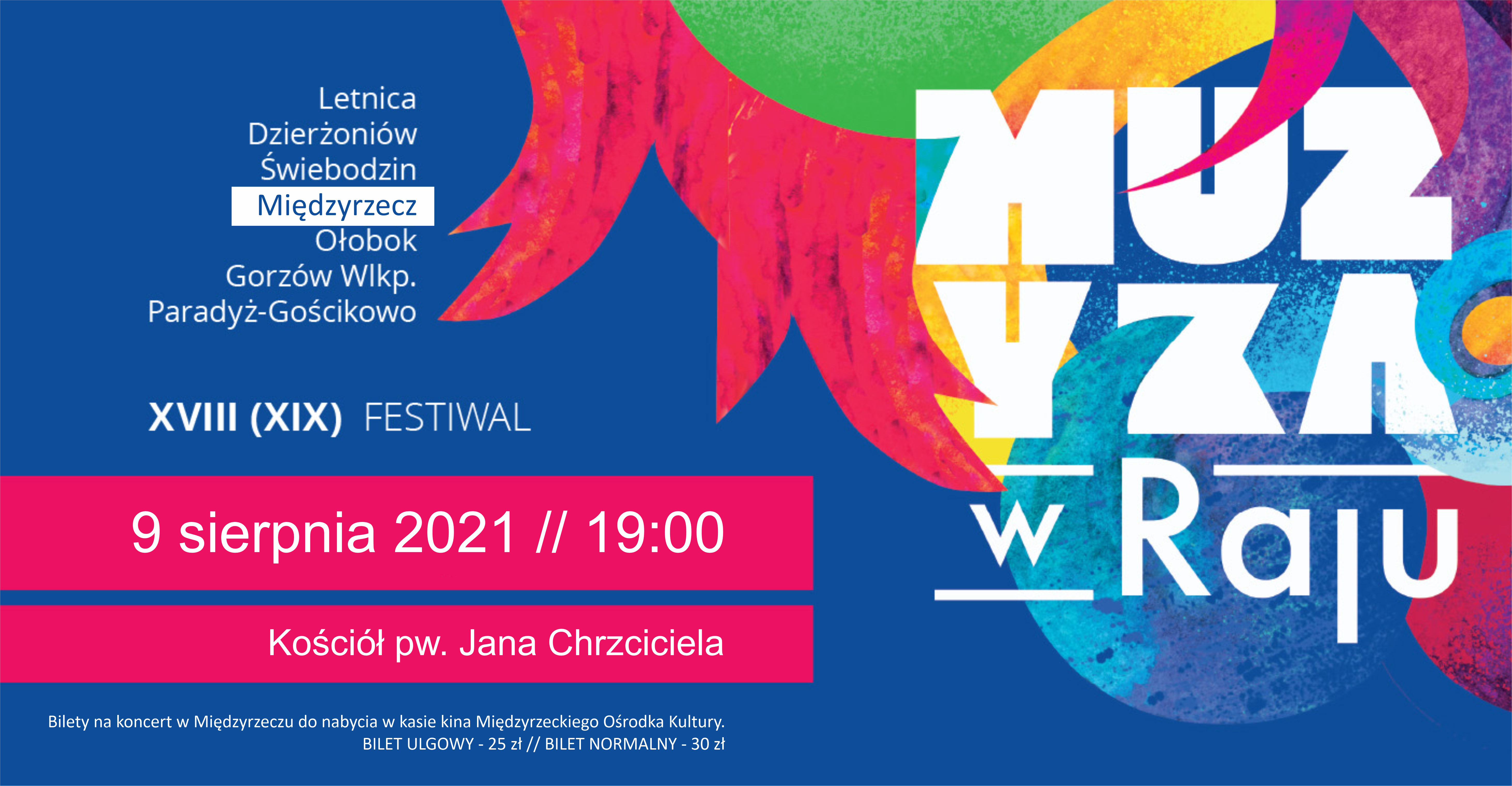 plakat wydarzenia muzyka w raju