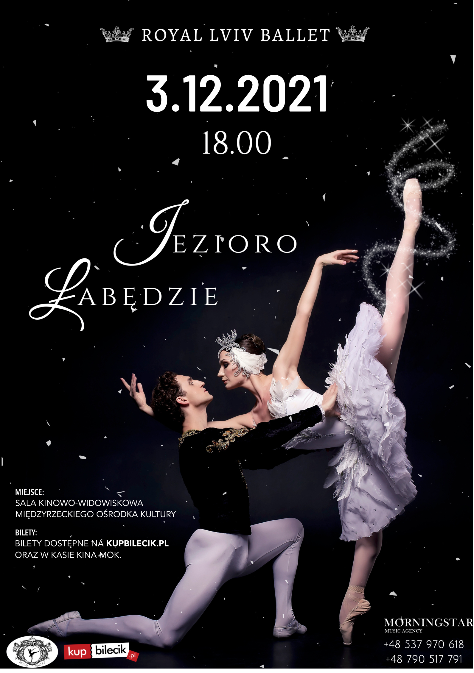 plakat promocyjny baletu royal lviv ballet jezioro łabędzie