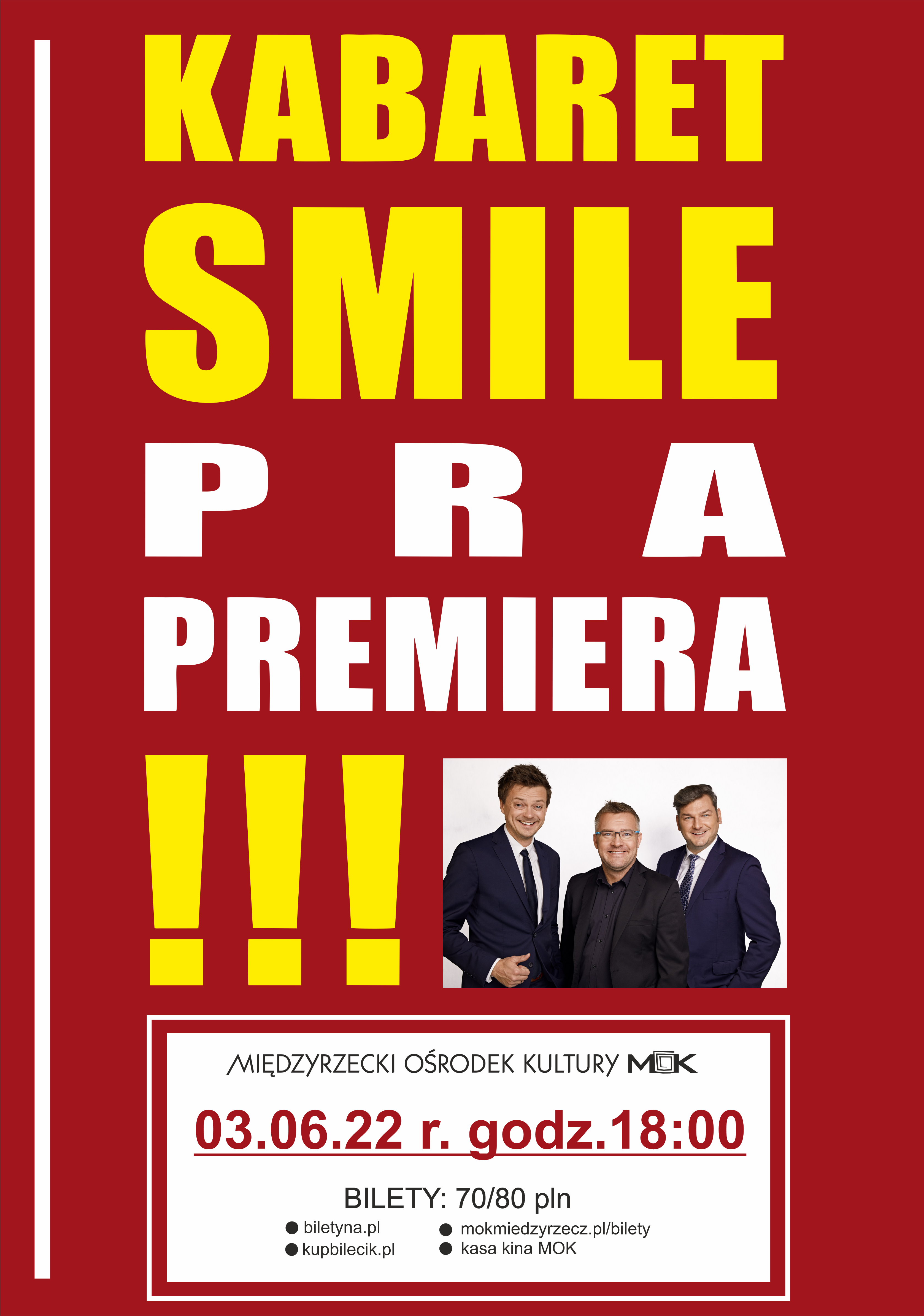 plakat promujący kabaret smile