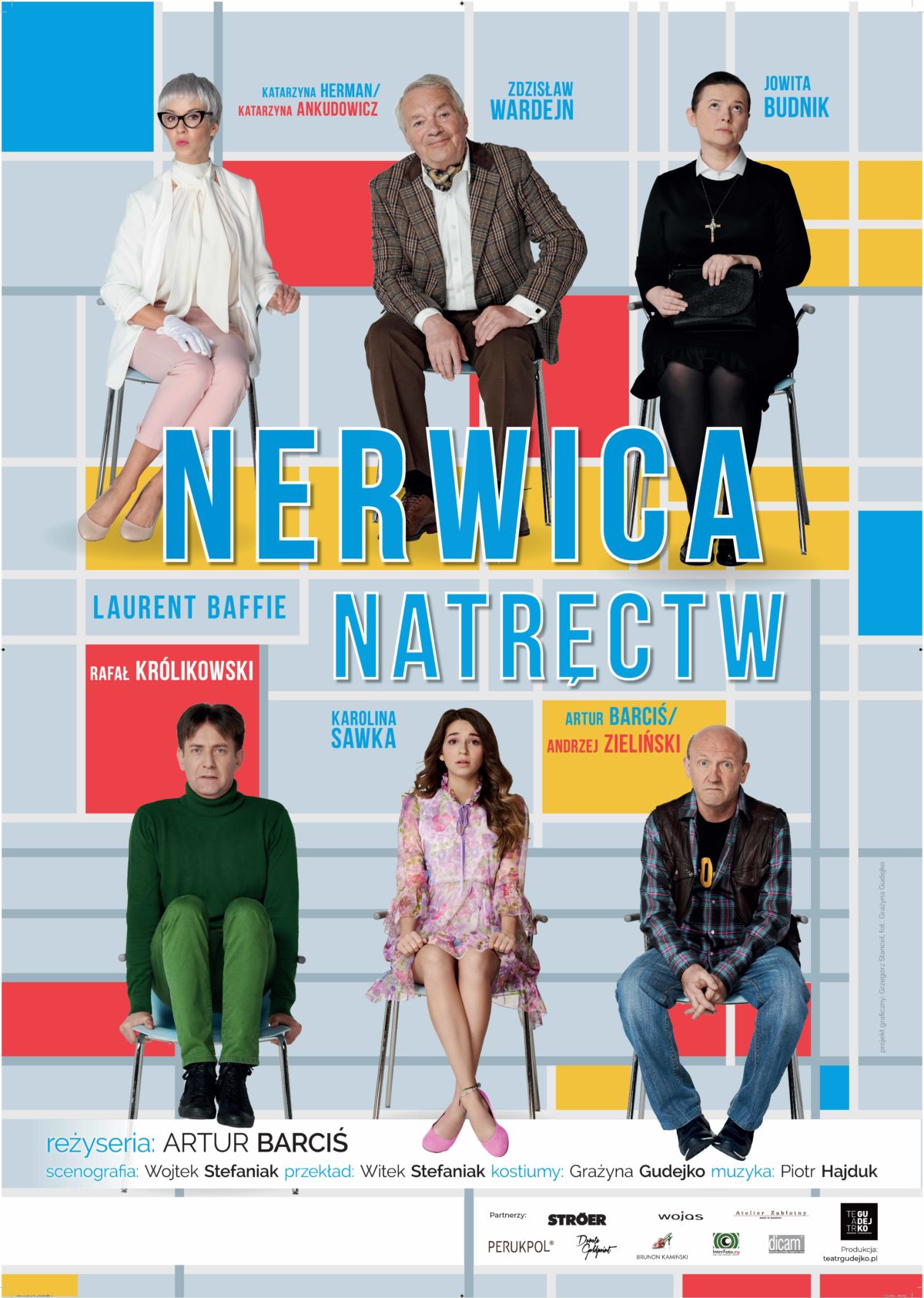 Plakat pormocyjny spektaklu Newrica Natręctw