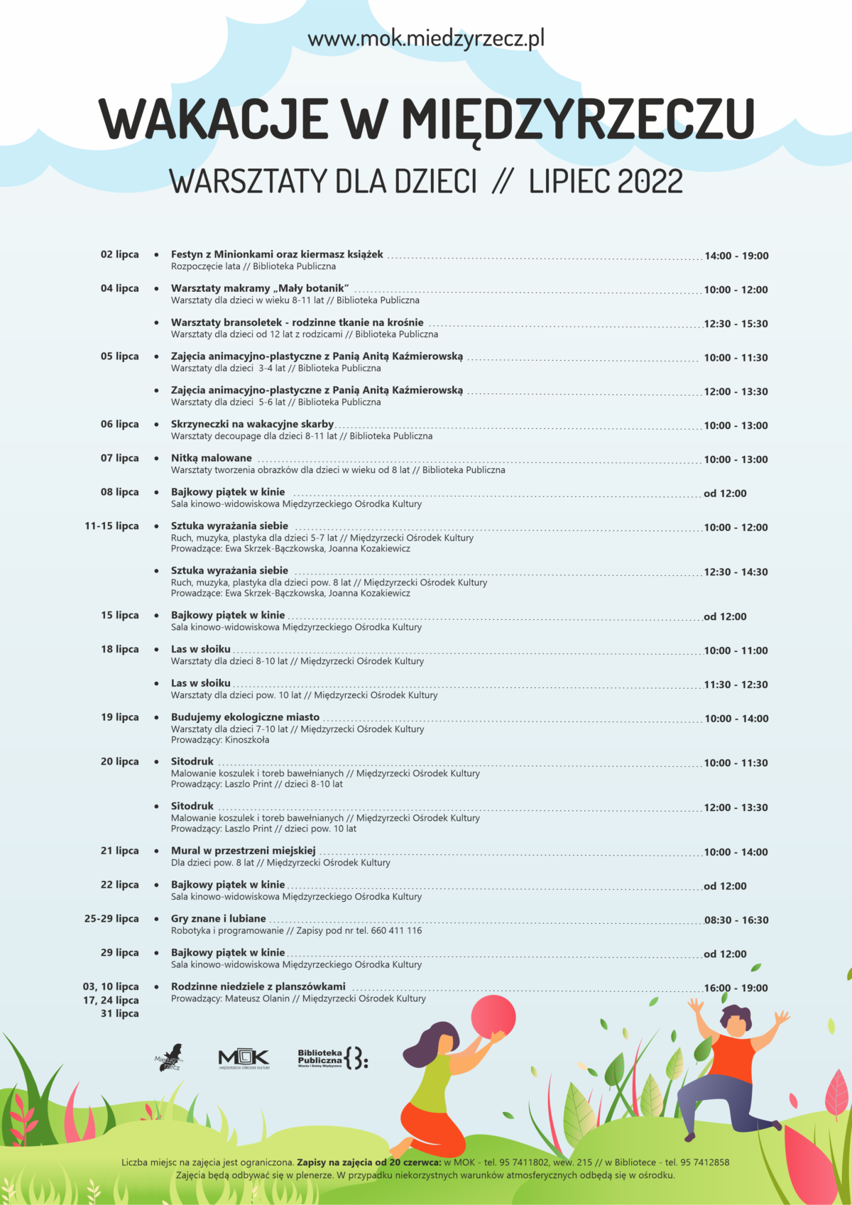 Plakat wydarzenia "Warstaty dla Dzieci 2022""